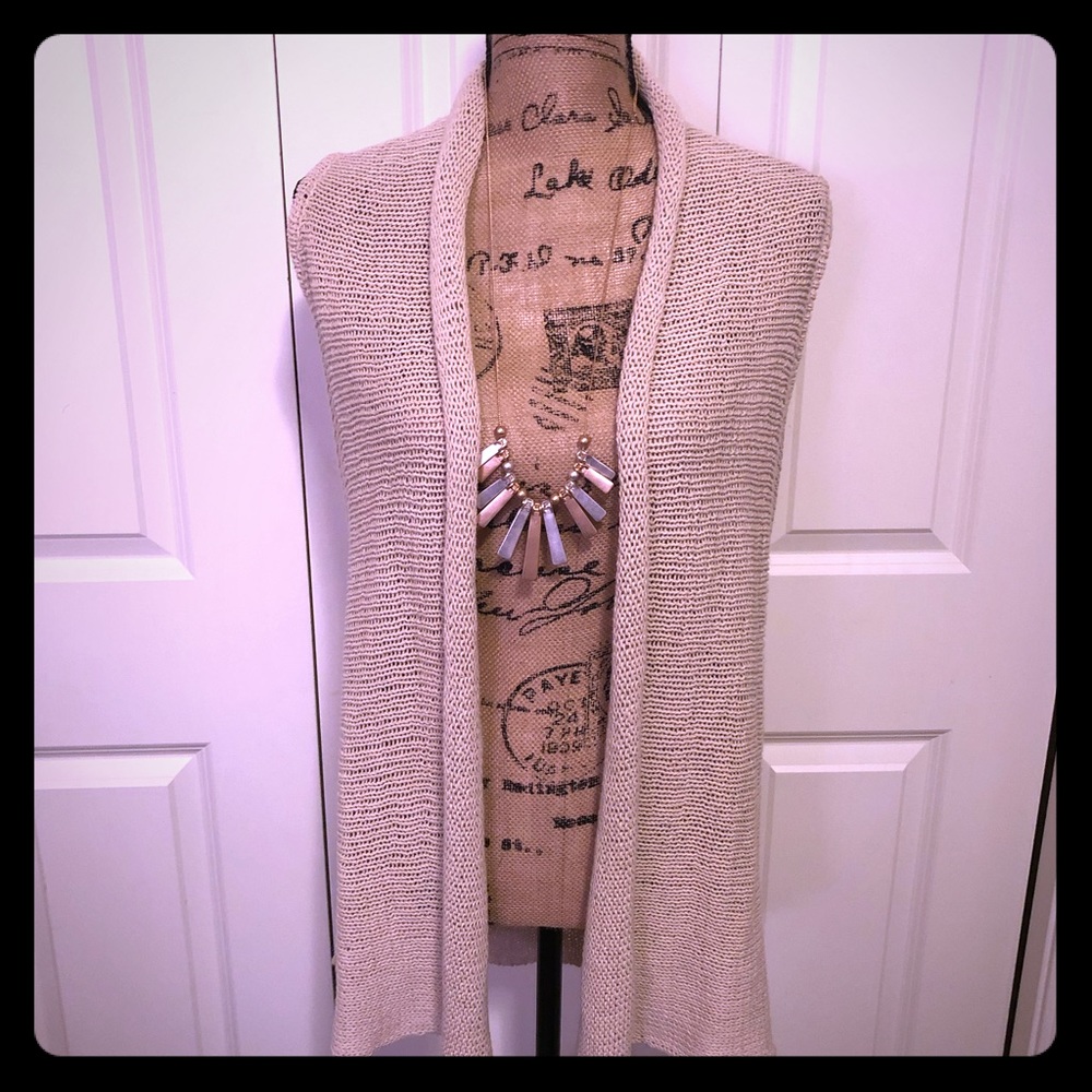 Cabi linen & cotton sweater vest